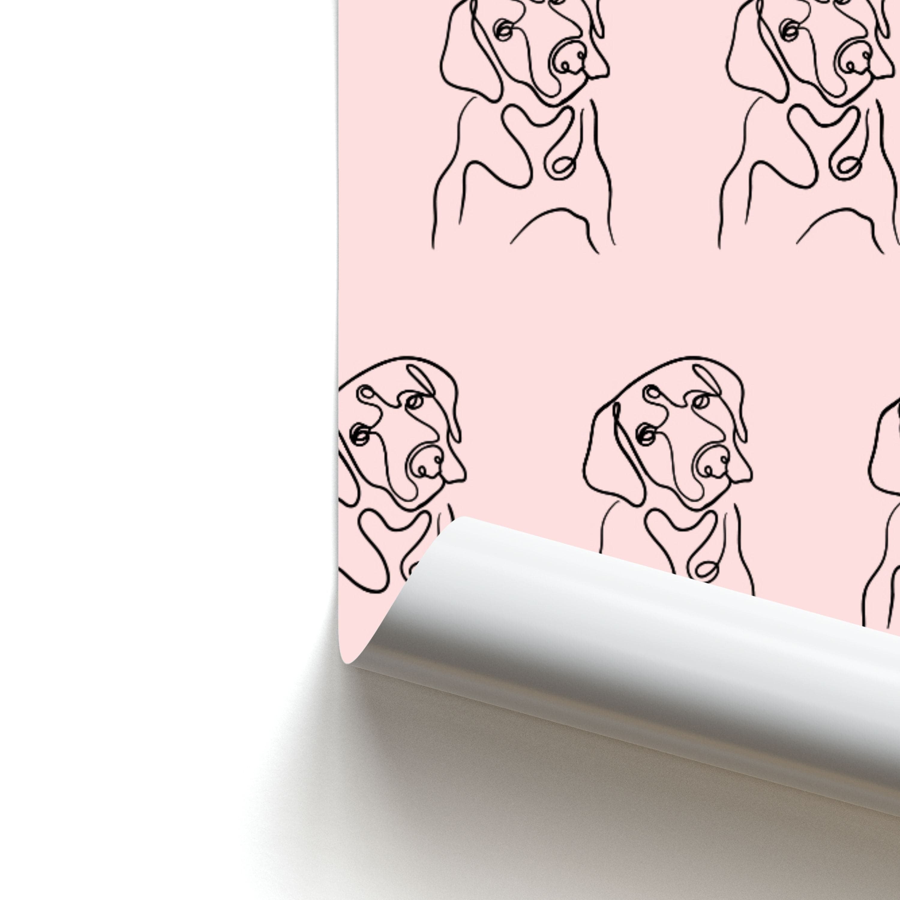 Labrador Outline - Dog Pattern Poster