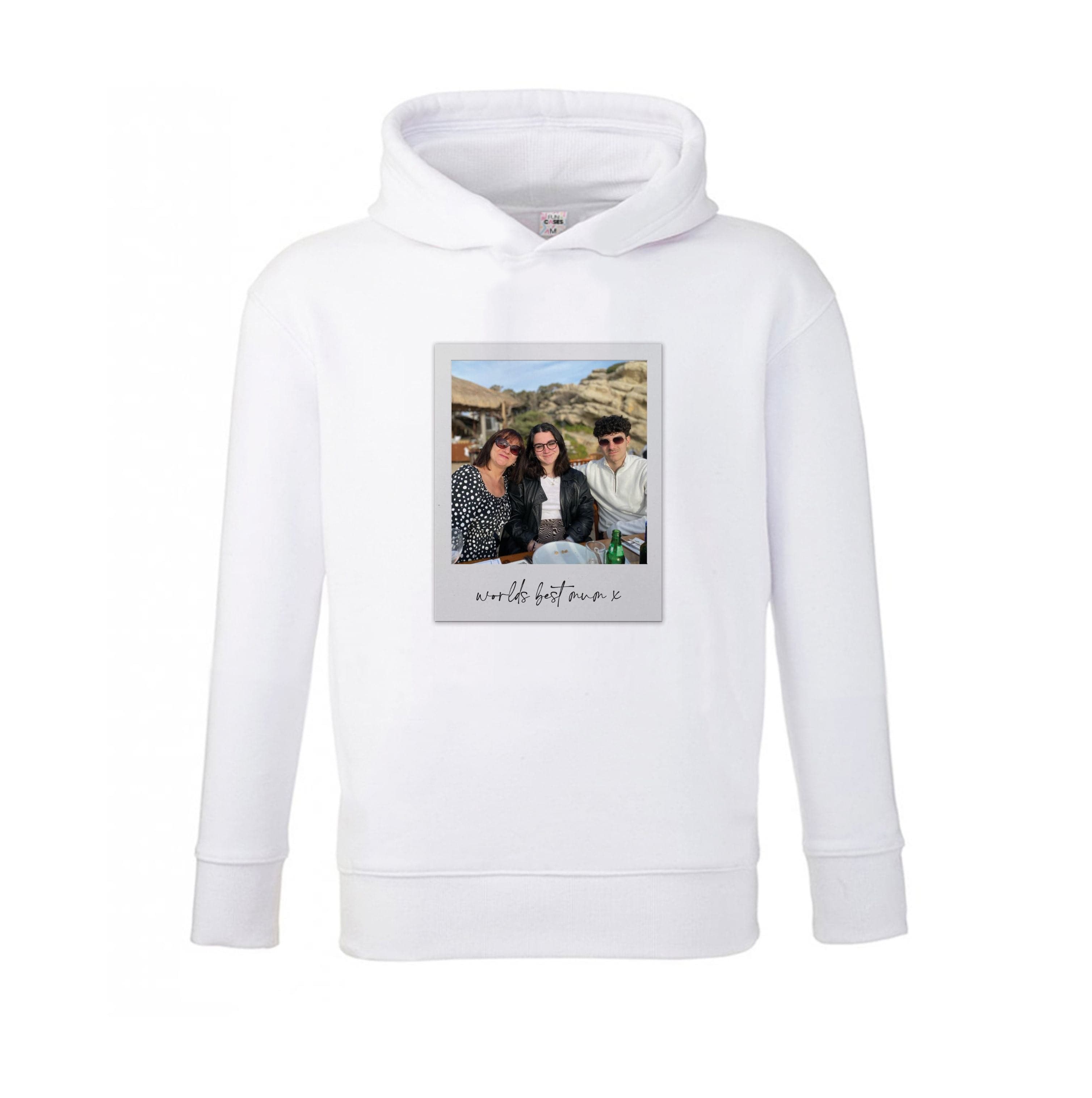 Worlds Best Mum Polaroid - Personalised Mother's Day Kids Hoodie