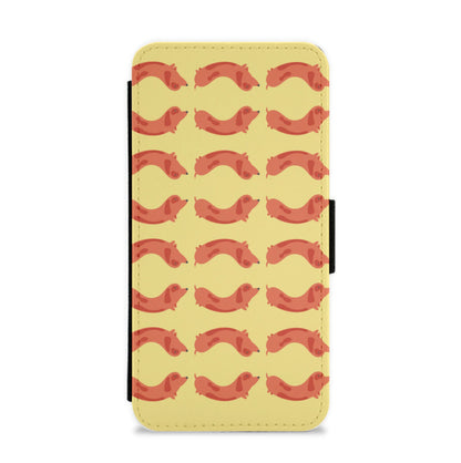 Dachshunds Pattern Flip / Wallet Phone Case