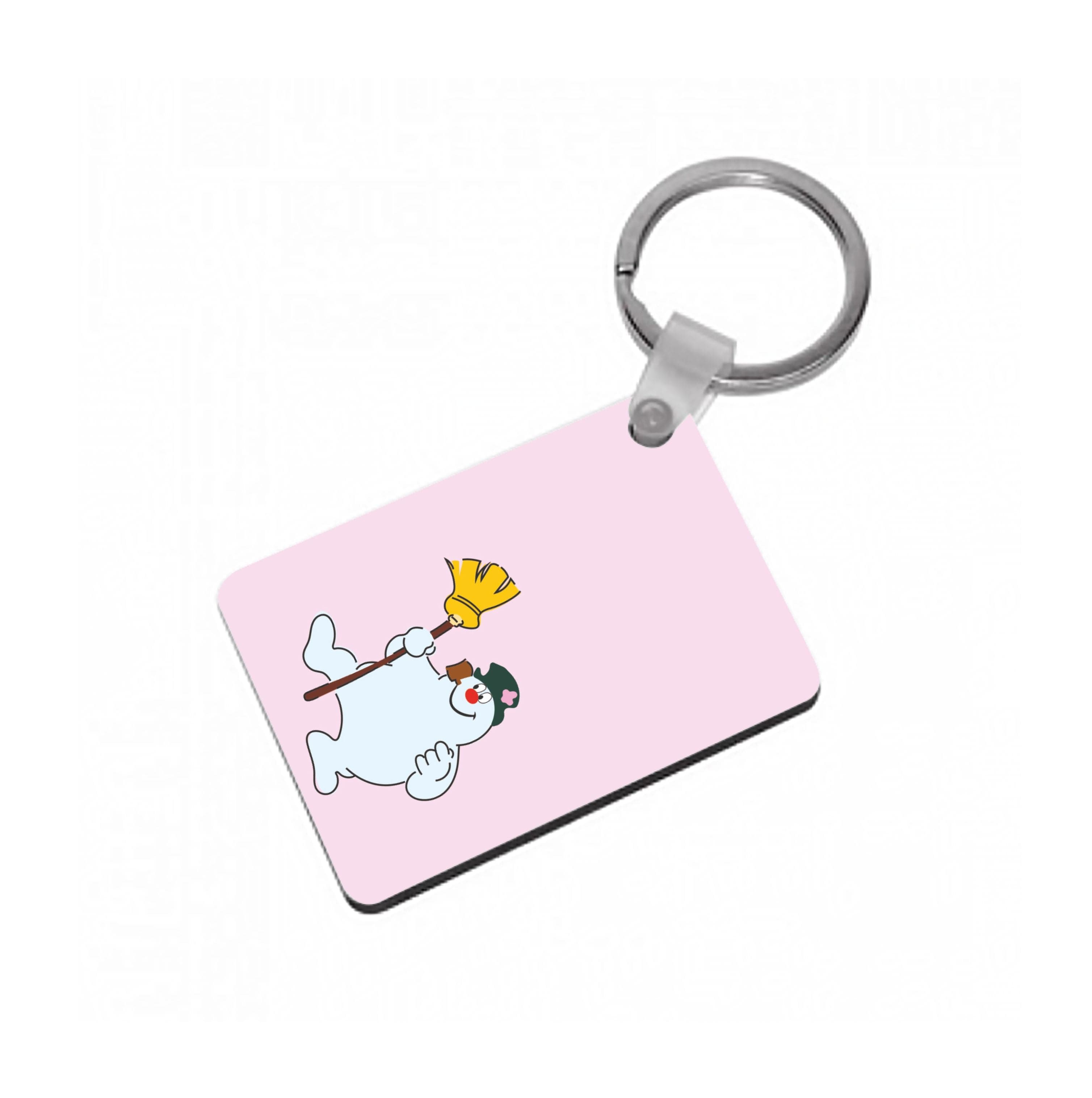 Broom - Snowman Keyring