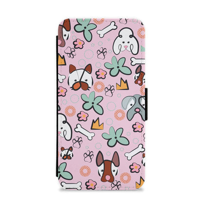 Bones and dogs - Dog Patterns Flip / Wallet Phone Case