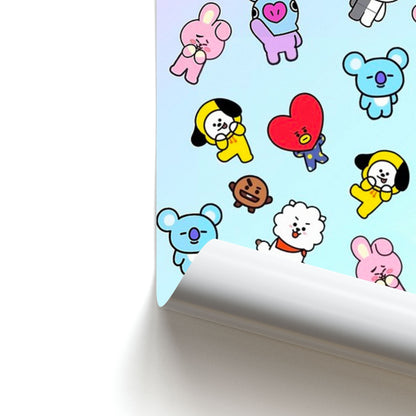 BT21 Collage - K Pop Poster