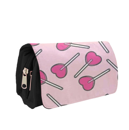 Cherry Heart Lollipops Pencil Case