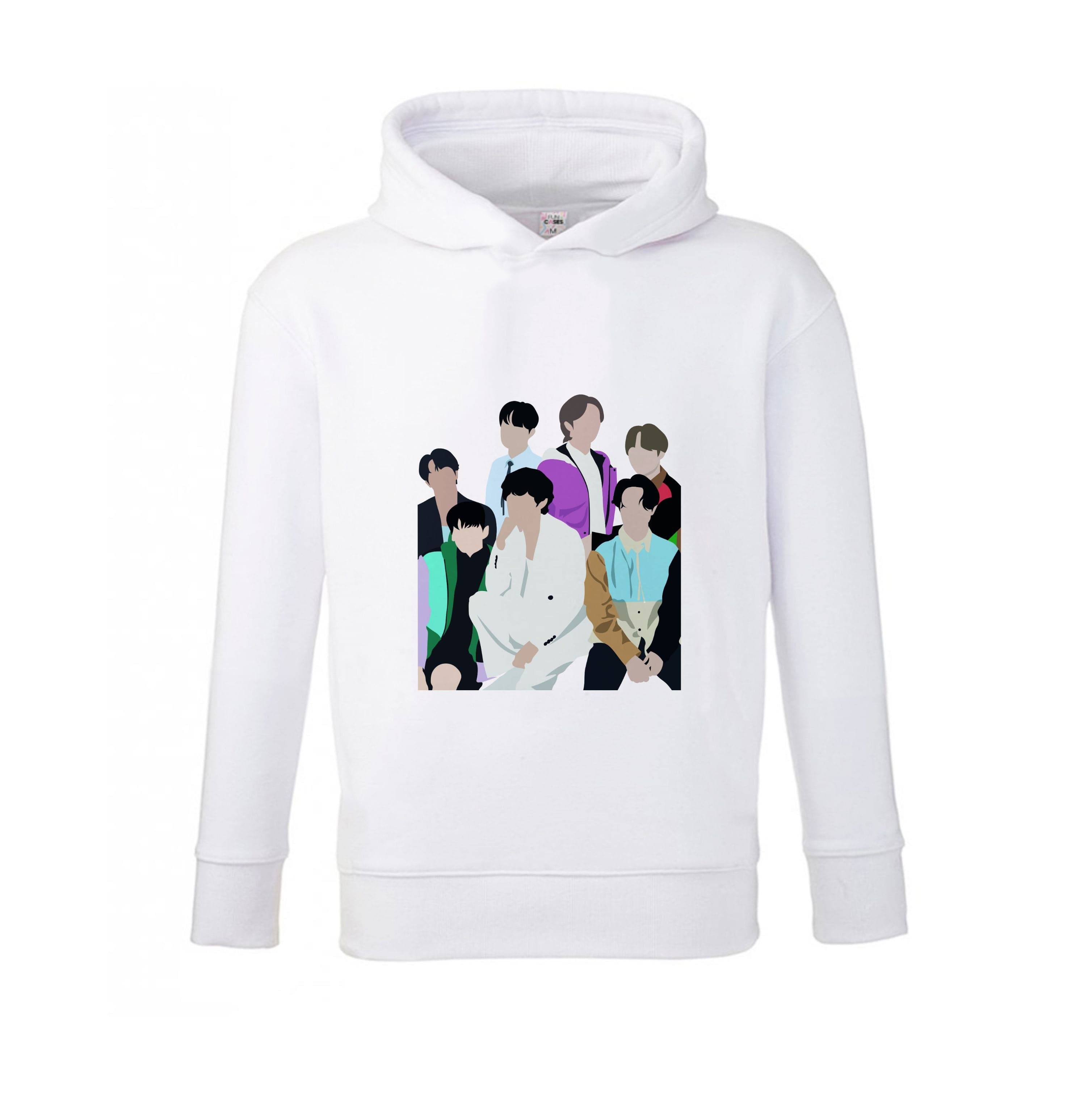 Blue K-Pop Band Members Kids Hoodie