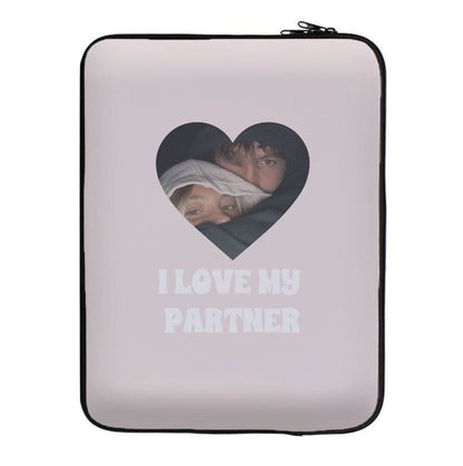 I Love My Partner - Personalised Couples Laptop Sleeve