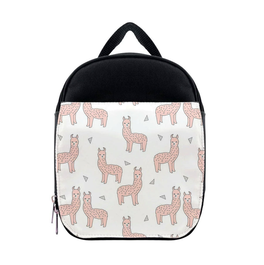 Pale Pink Alpaca Pattern Lunchbox