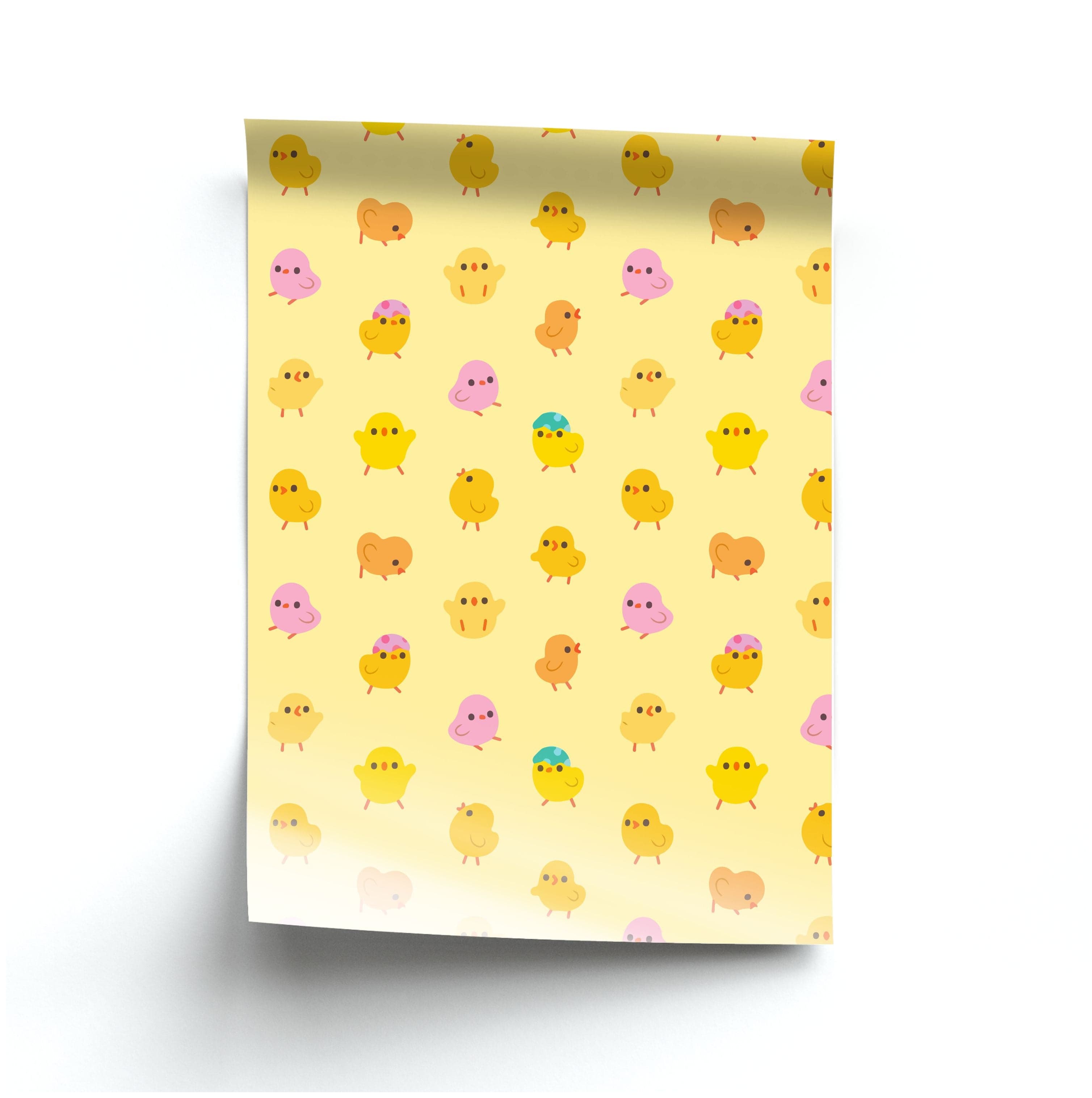 Cute Chick Pattern Poster