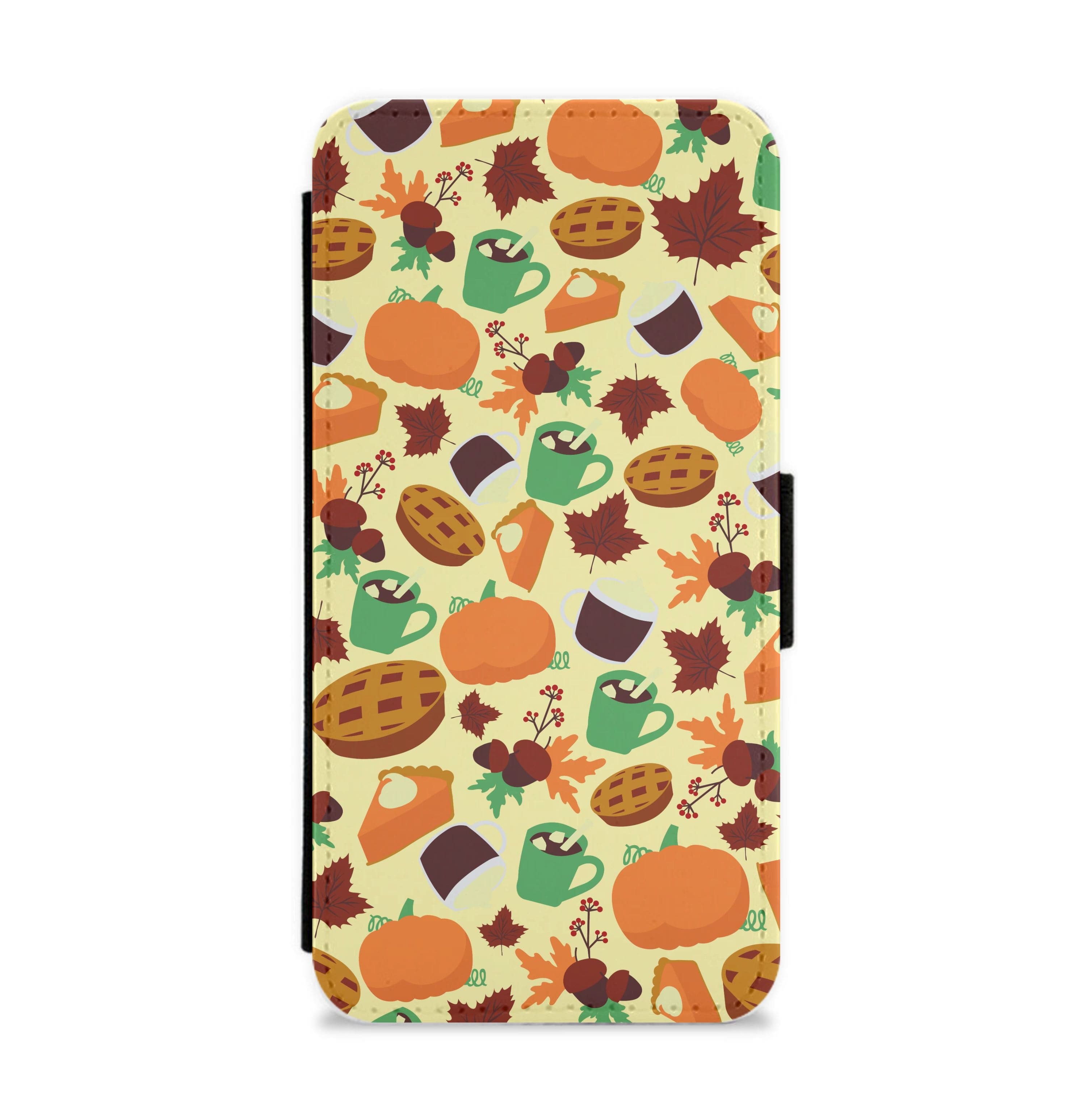 Fall Pattern Flip / Wallet Phone Case