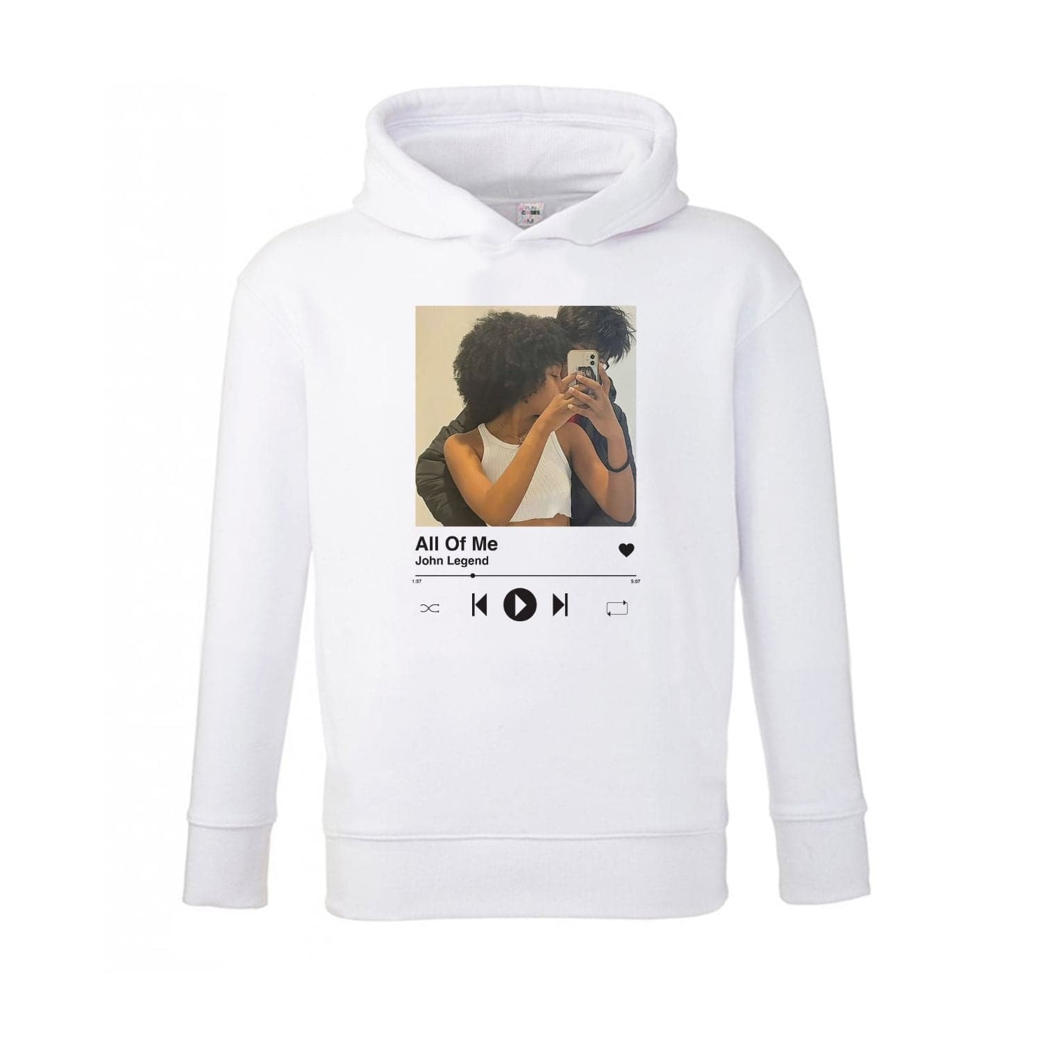 Album Cover - Personalised Couples Kids Hoodie