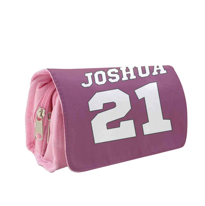 Burgundy - Personalised Football Pencil Case