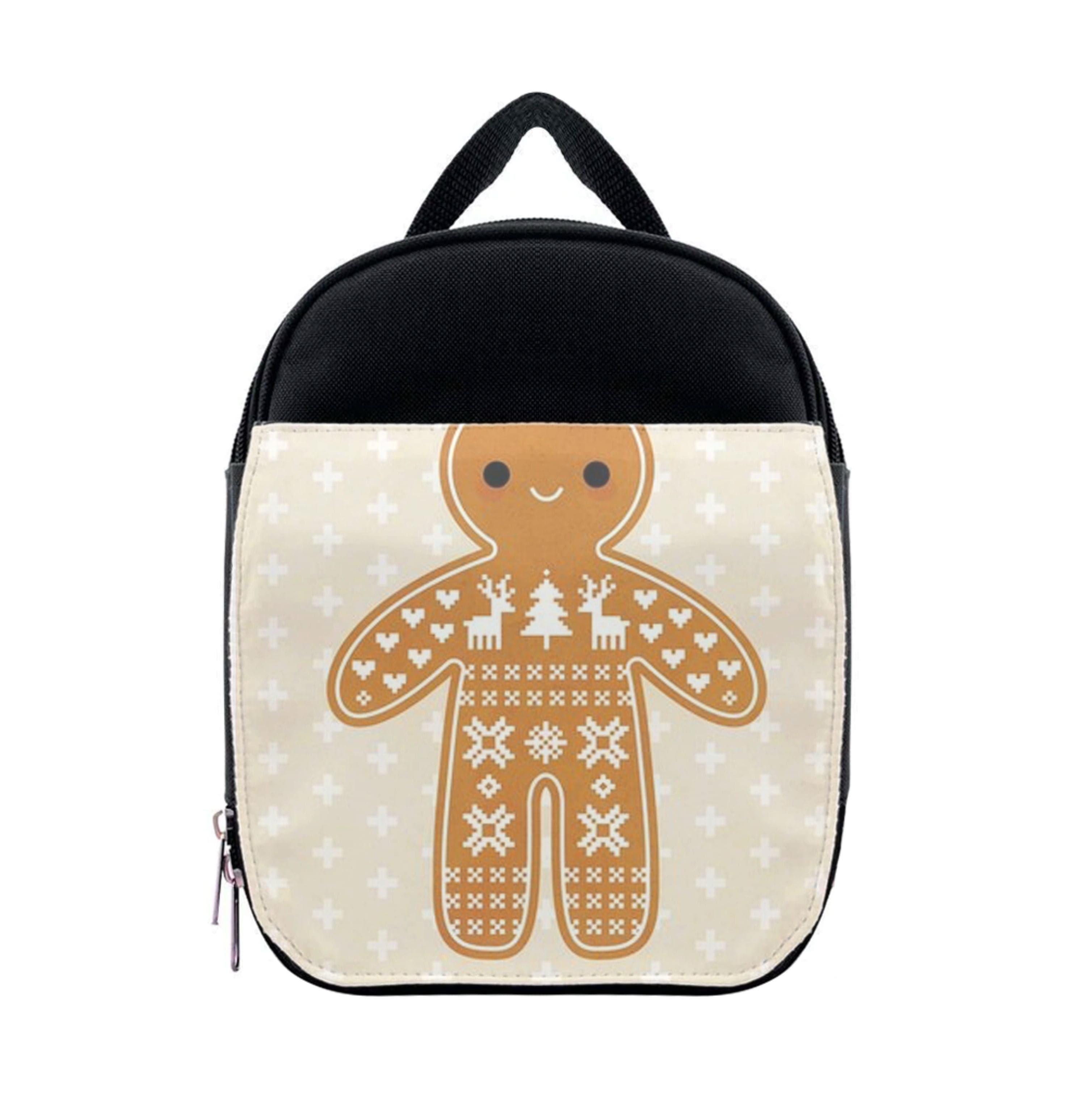 Christmas Jumper Pattern Gingerbread Man Lunchbox