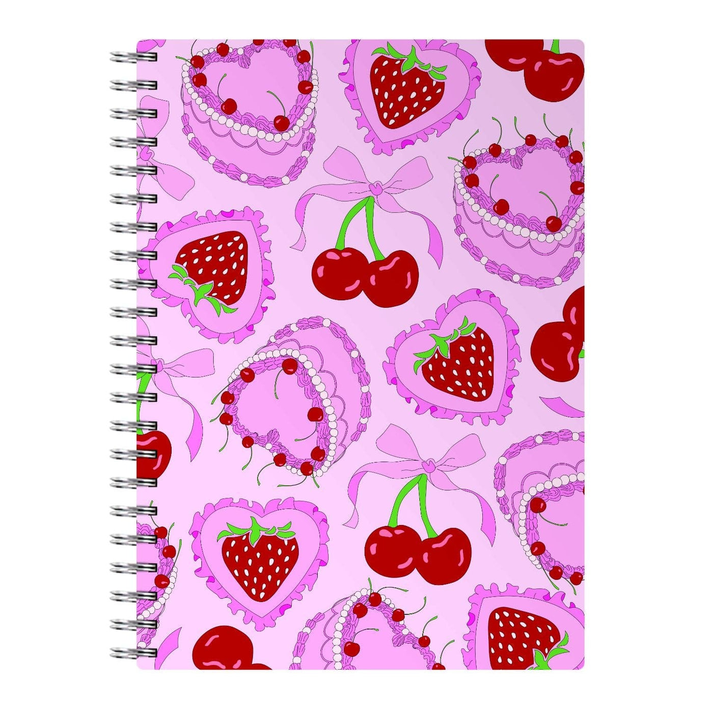 Cherries, Strawberries And Cake - Valentine's Day Notebook