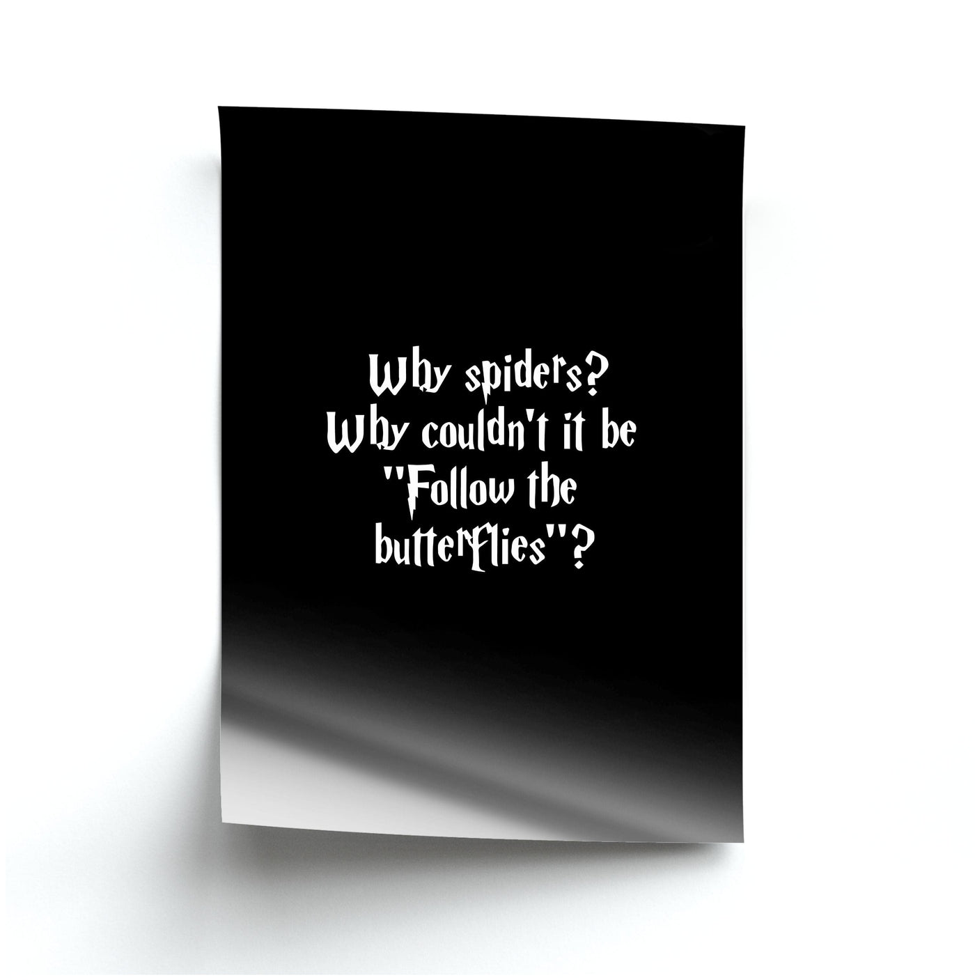 Why Spiders - Harry Potter Poster