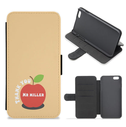 Apple - Personalised Teachers Gift Flip / Wallet Phone Case