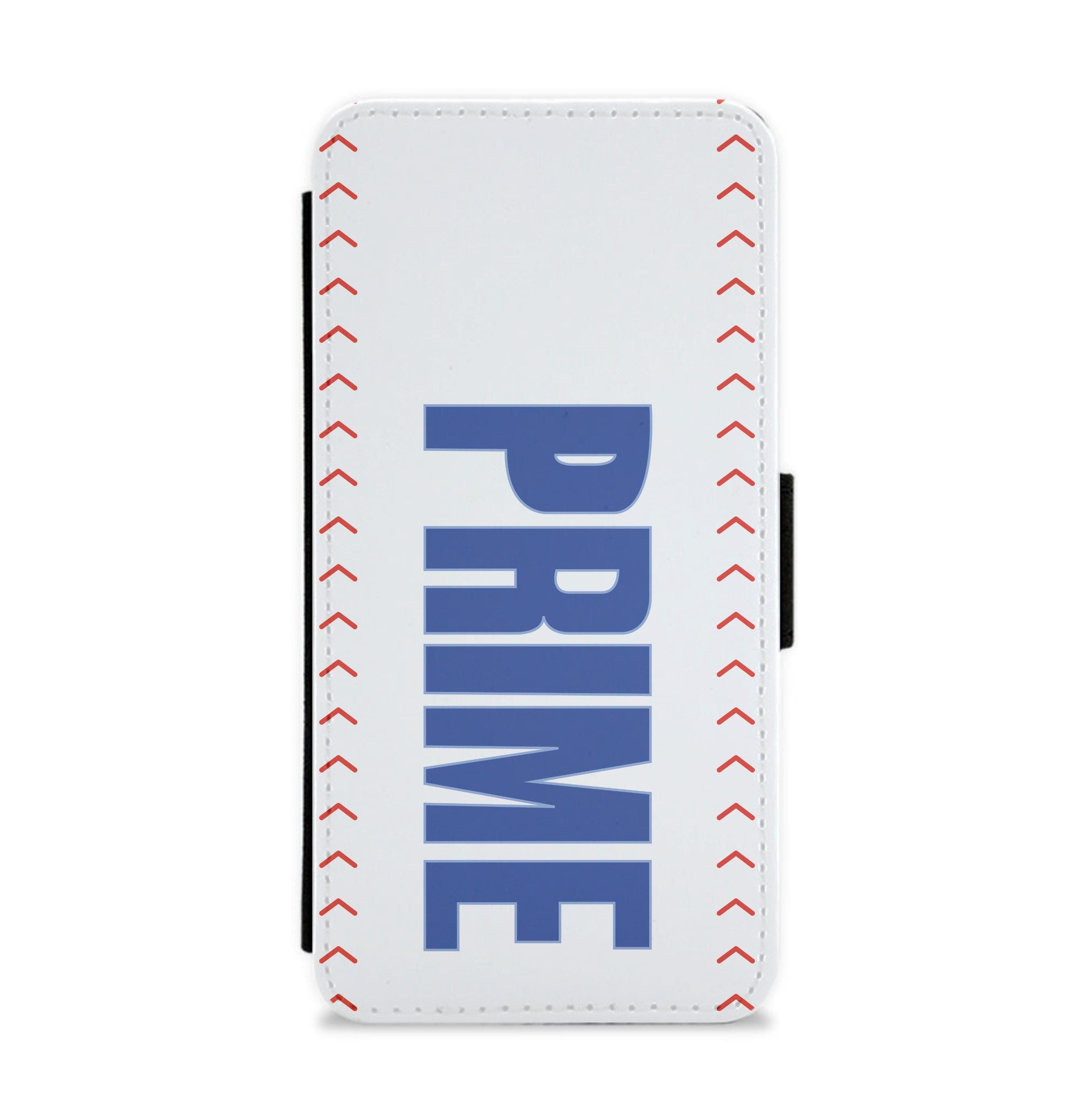 Prime - Baseball Pattern Flip / Wallet Phone Case