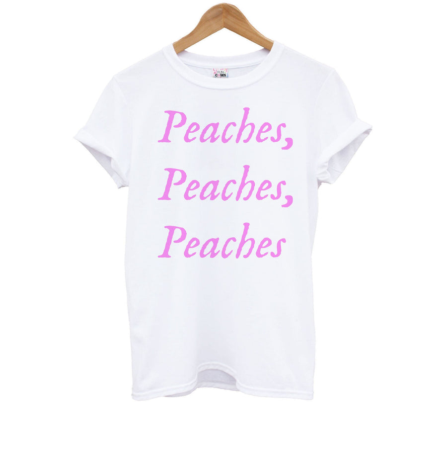 Peaches , Peaches , Peaches - The Super Mario Bros Kids T-Shirt