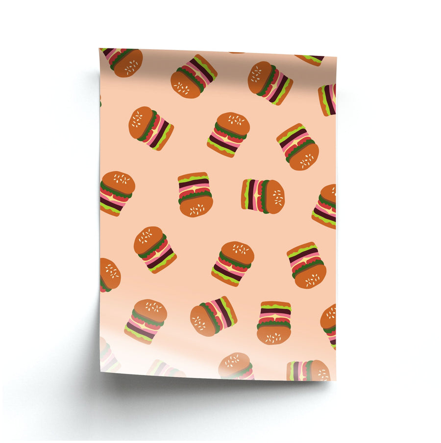 Burgers - Fast Food Patterns Poster