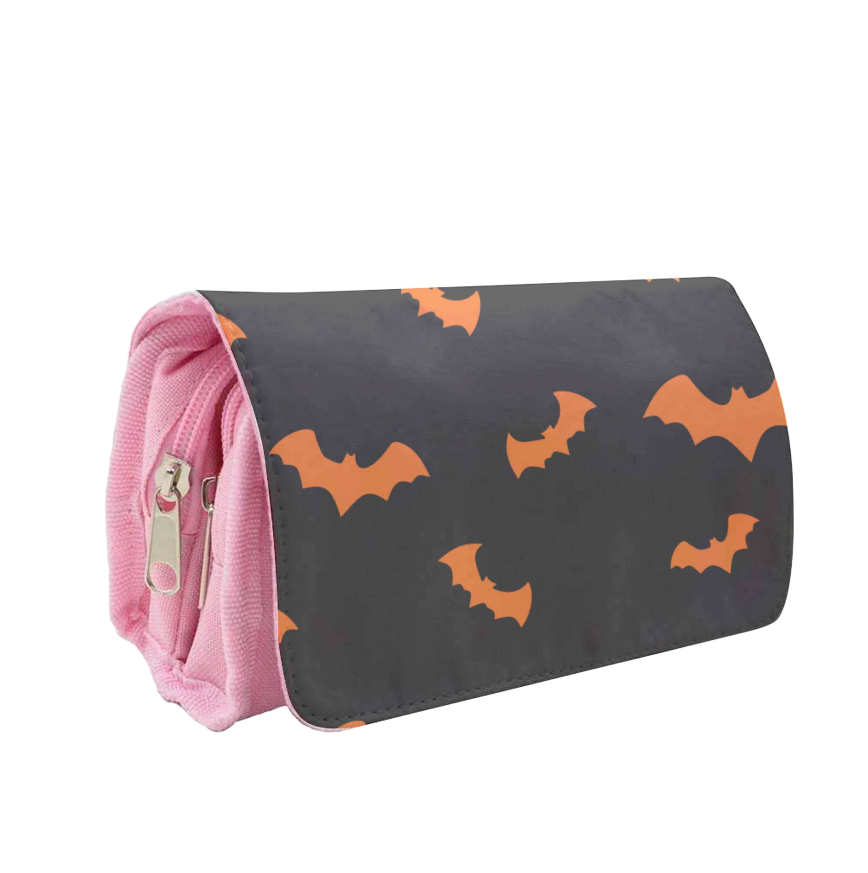 Orange Bat Pencil Case