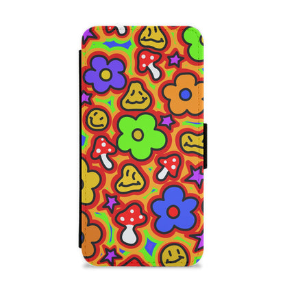 Rainbow Trip - Trippy Patterns Flip / Wallet Phone Case