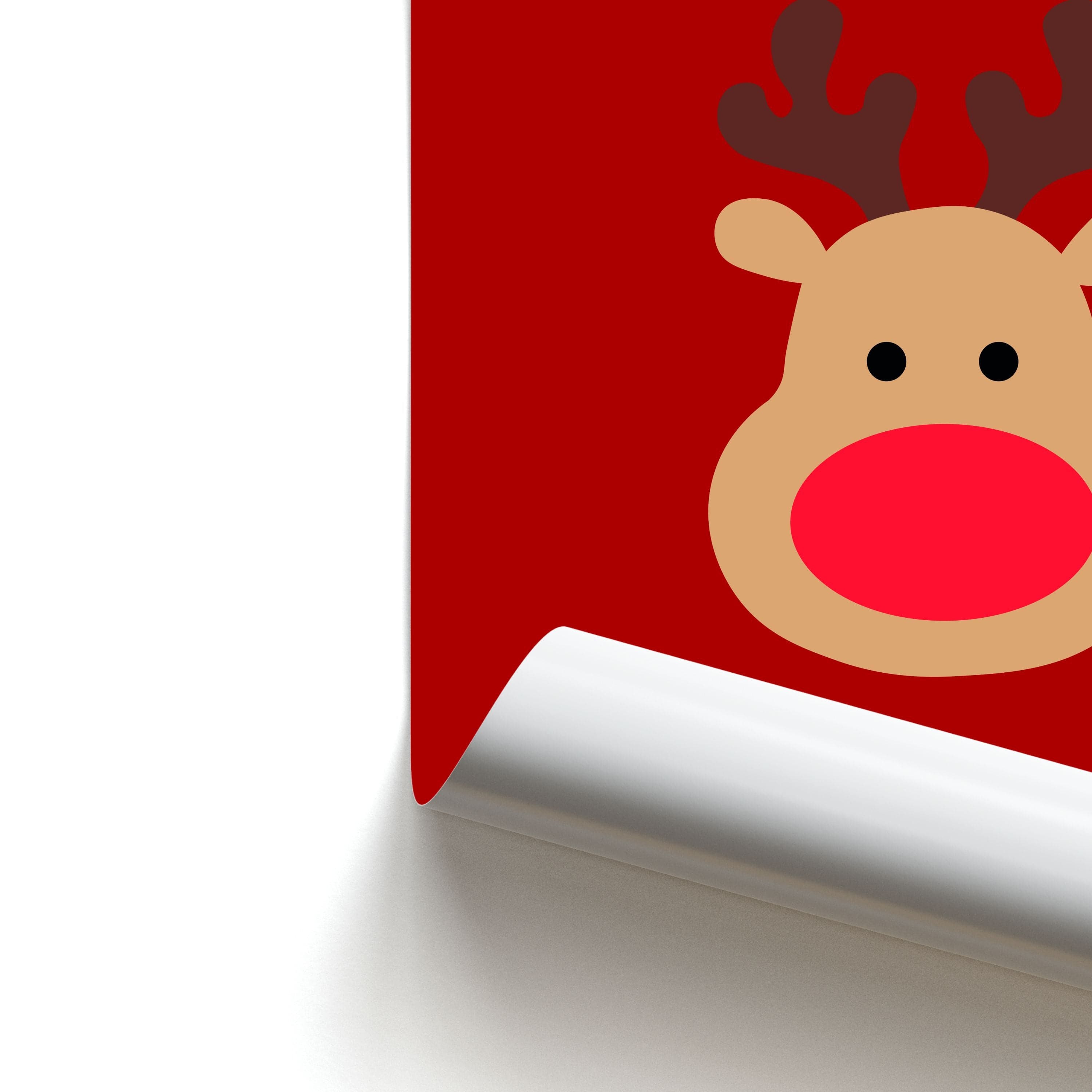 Rudolph Face - Christmas Poster