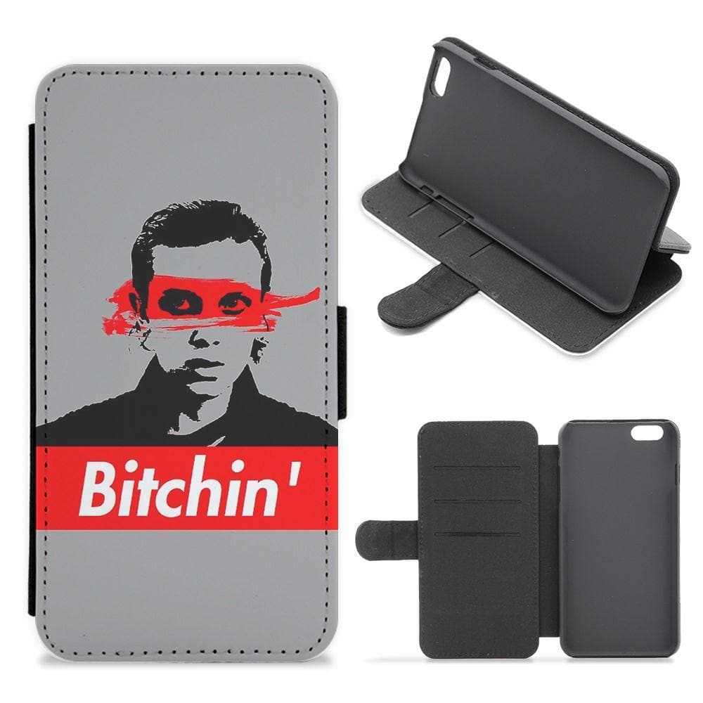Eleven Bitchin' - Stranger Things Flip Wallet Phone Case - Fun Cases