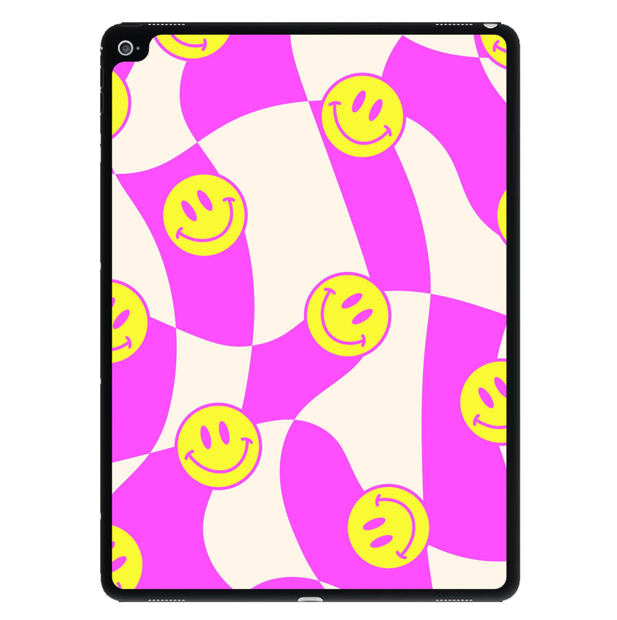 Smiley Checkboard - Trippy Patterns iPad Case