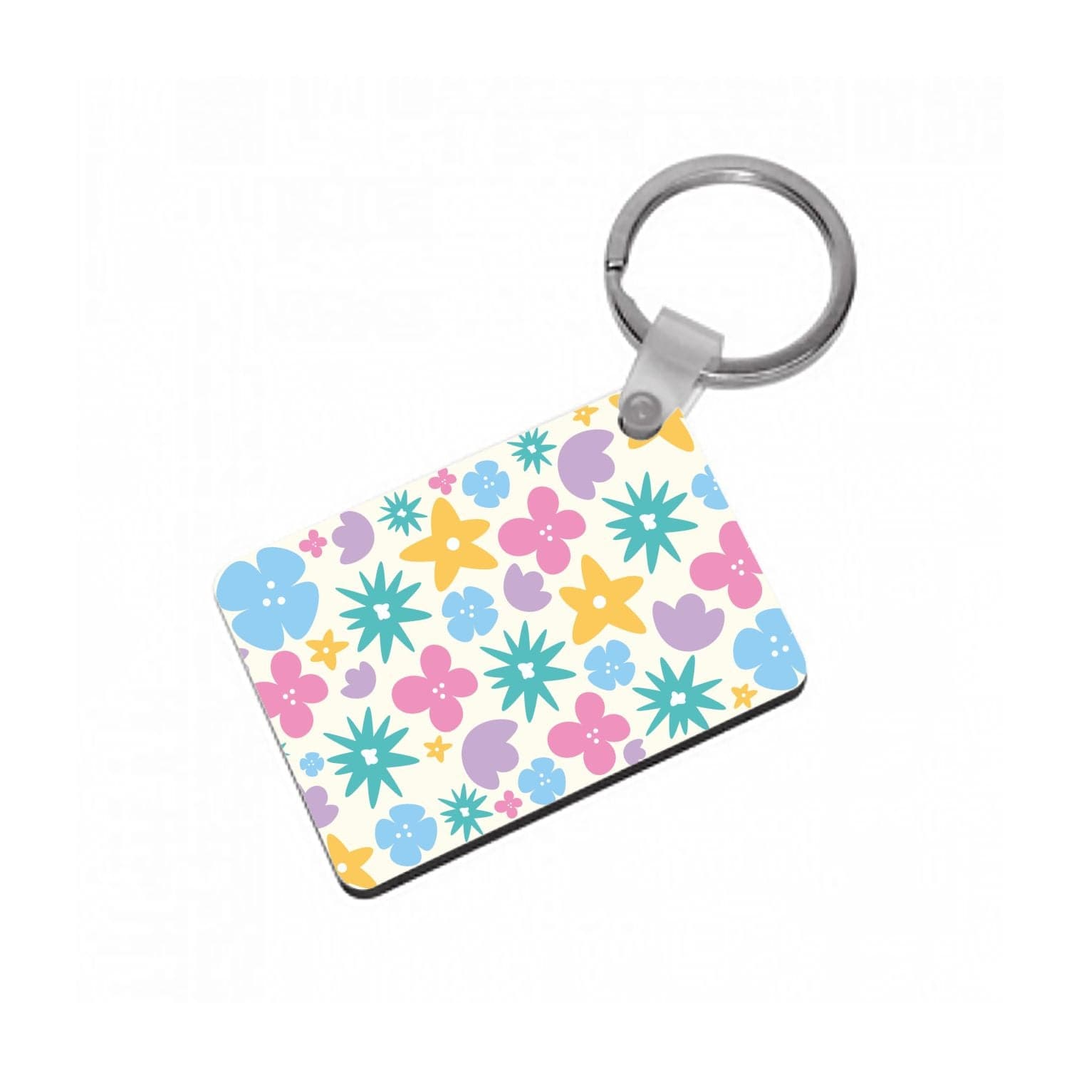 Playful Flowers - Floral Patterns Keyring