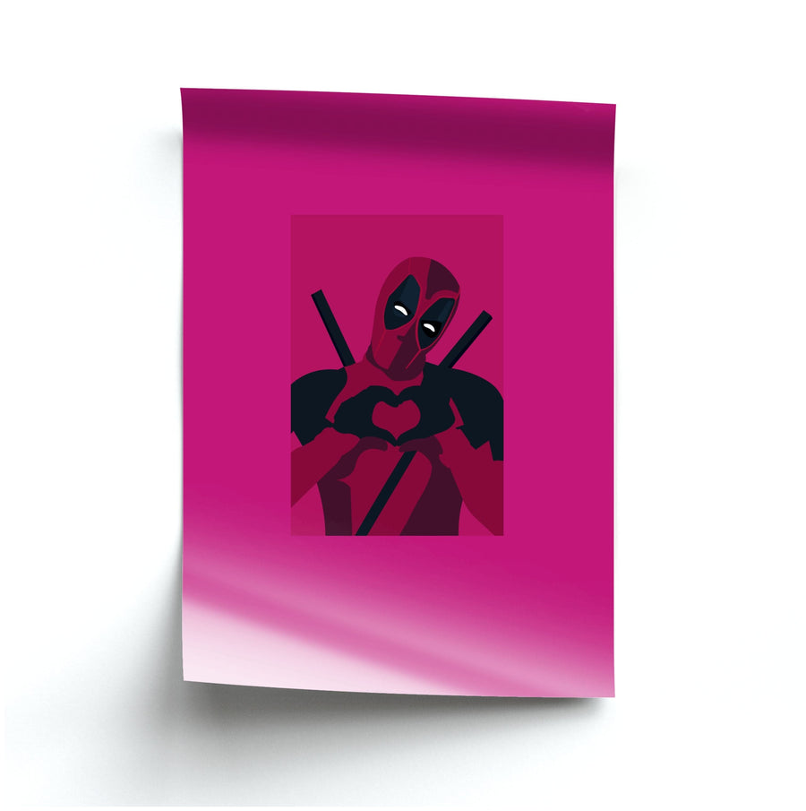 Deadpool heart - Marvel Poster