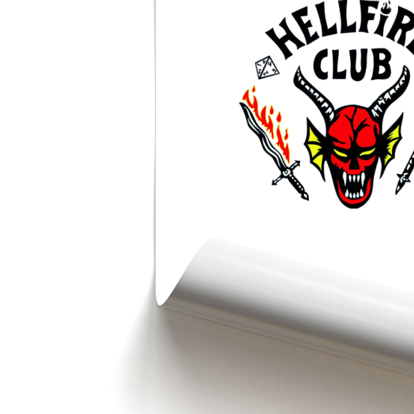 Hellfire Club Logo - White Poster