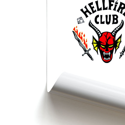 Hellfire Logo - White Poster