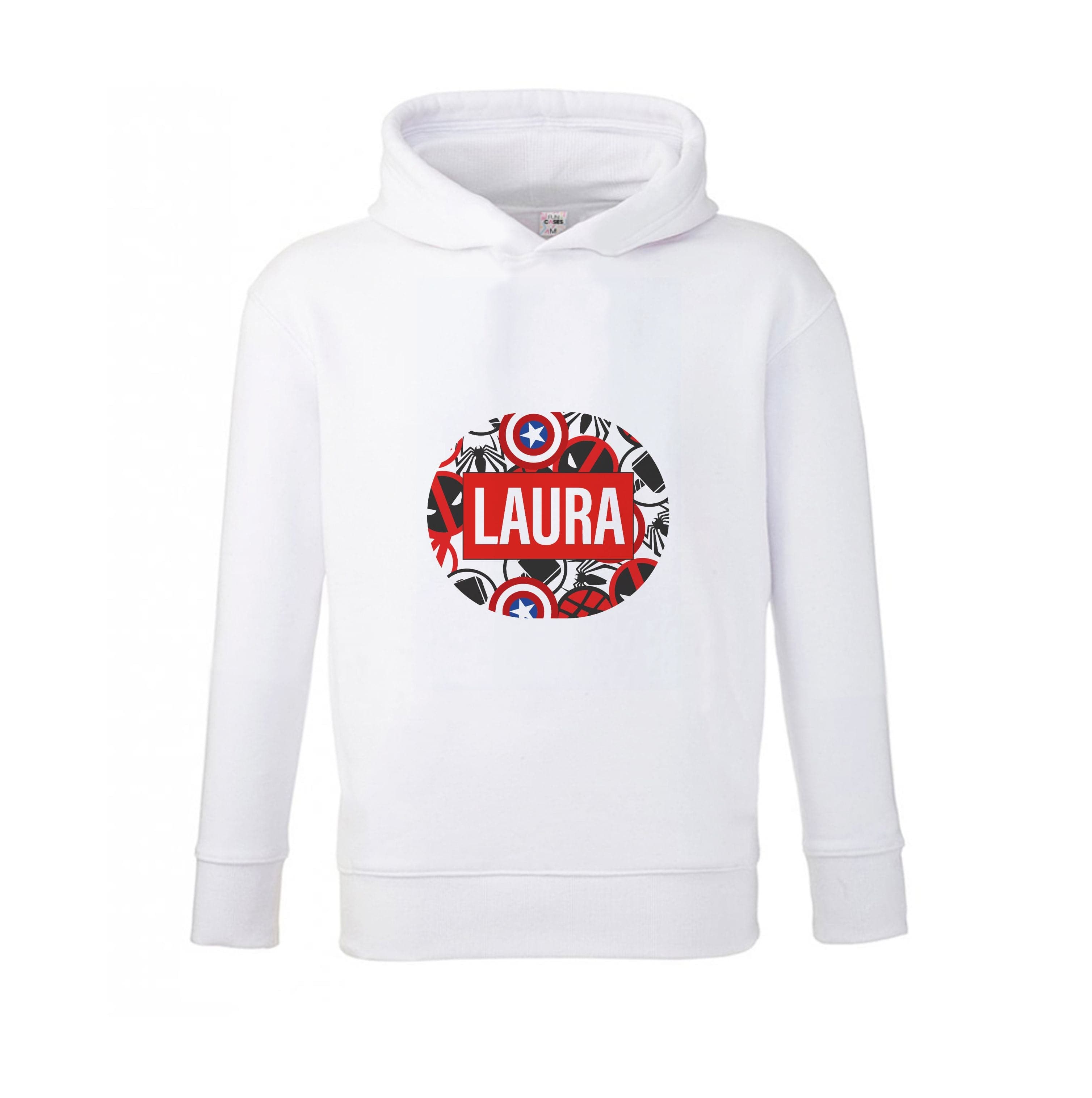 Collage - Personalised Superhero Comic Kids Hoodie