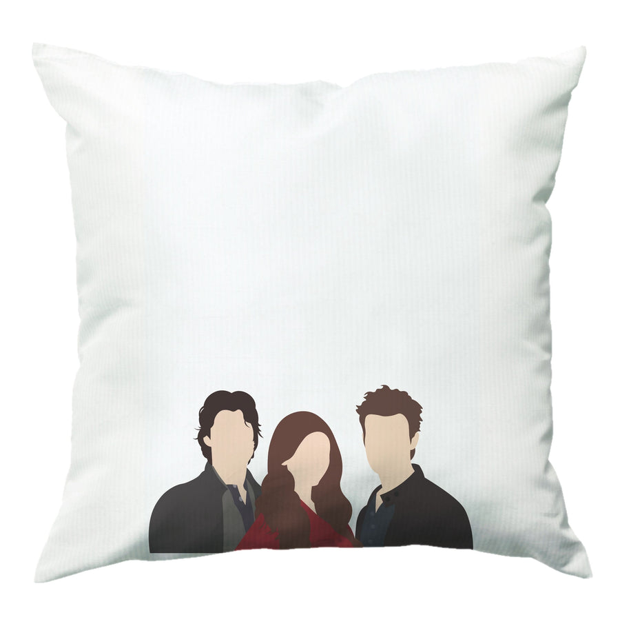 Elena, Damon And Stefan - Vampire Diaries Cushion