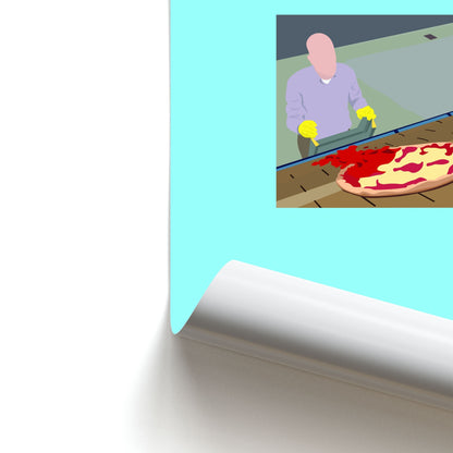 Pizza On The Roof Poster