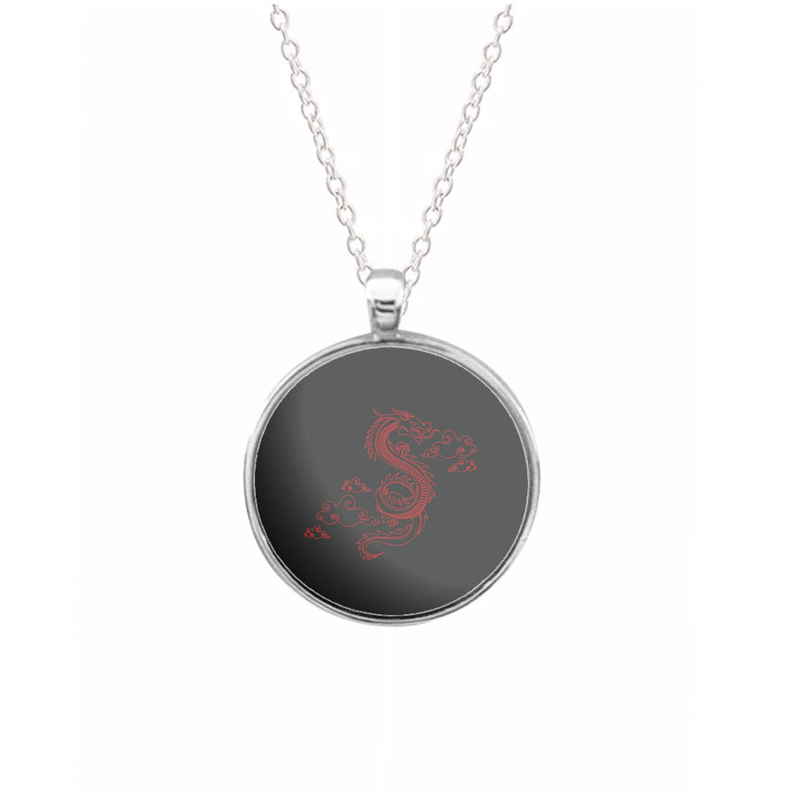 Red - Dragon Patterns Necklace