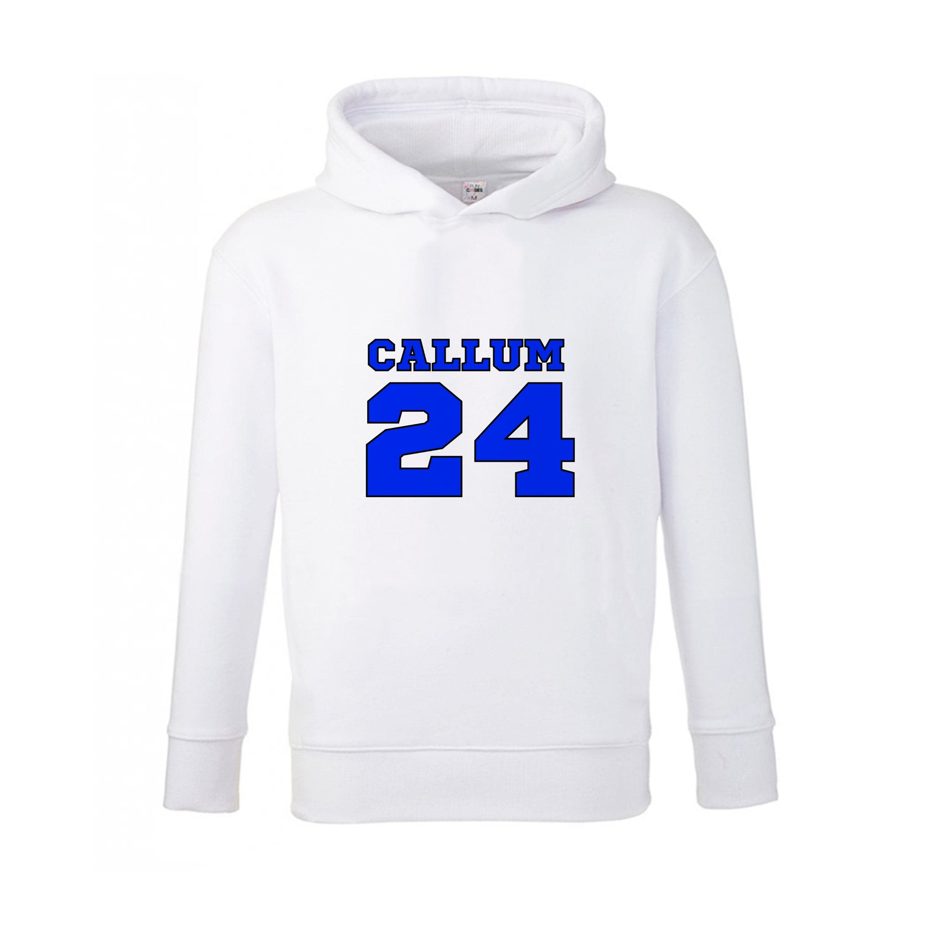 Dark Blue - Personalised Football Kids Hoodie