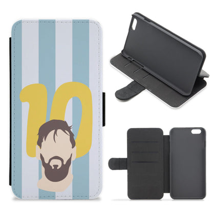 Number 10 - Messi Flip / Wallet Phone Case