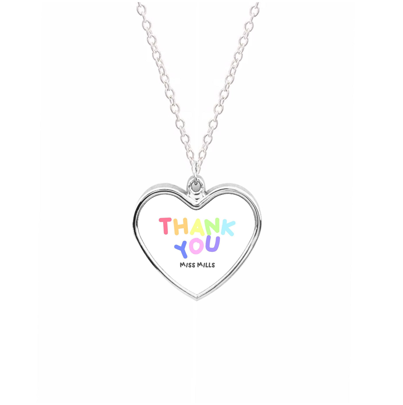 Thank You - Personalised Teachers Gift Necklace