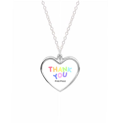 Thank You - Personalised Teachers Gift Necklace