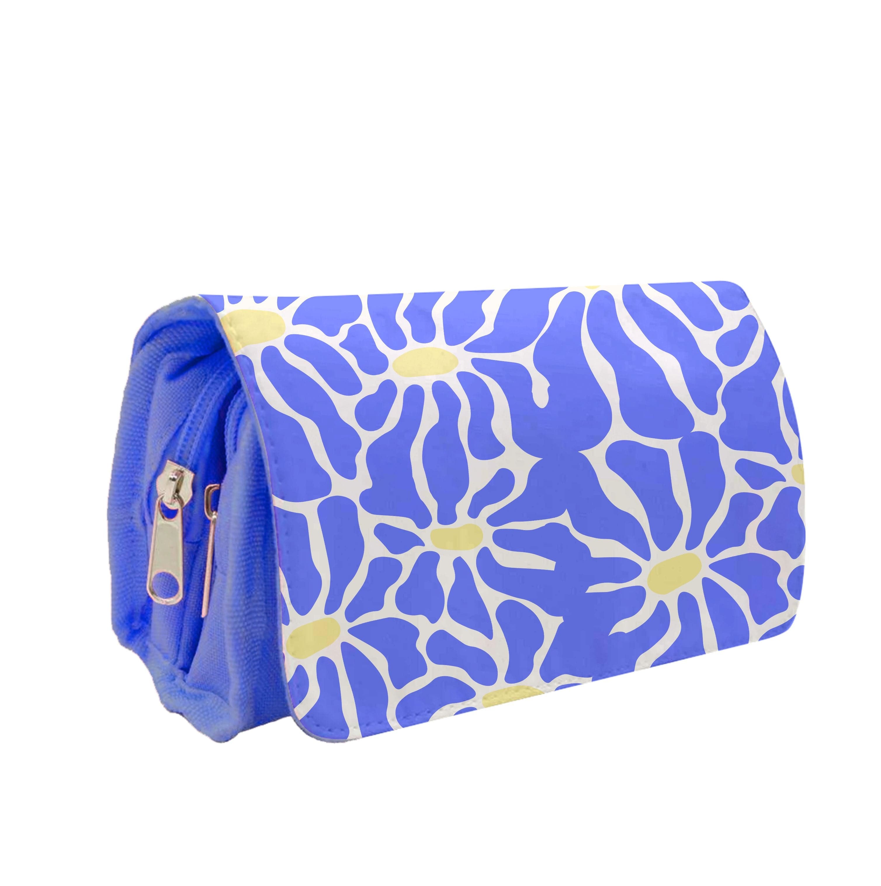 Dark Blue Flowers - Summer Pencil Case