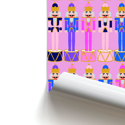 Pink Nutcracker - Christmas Patterns Poster