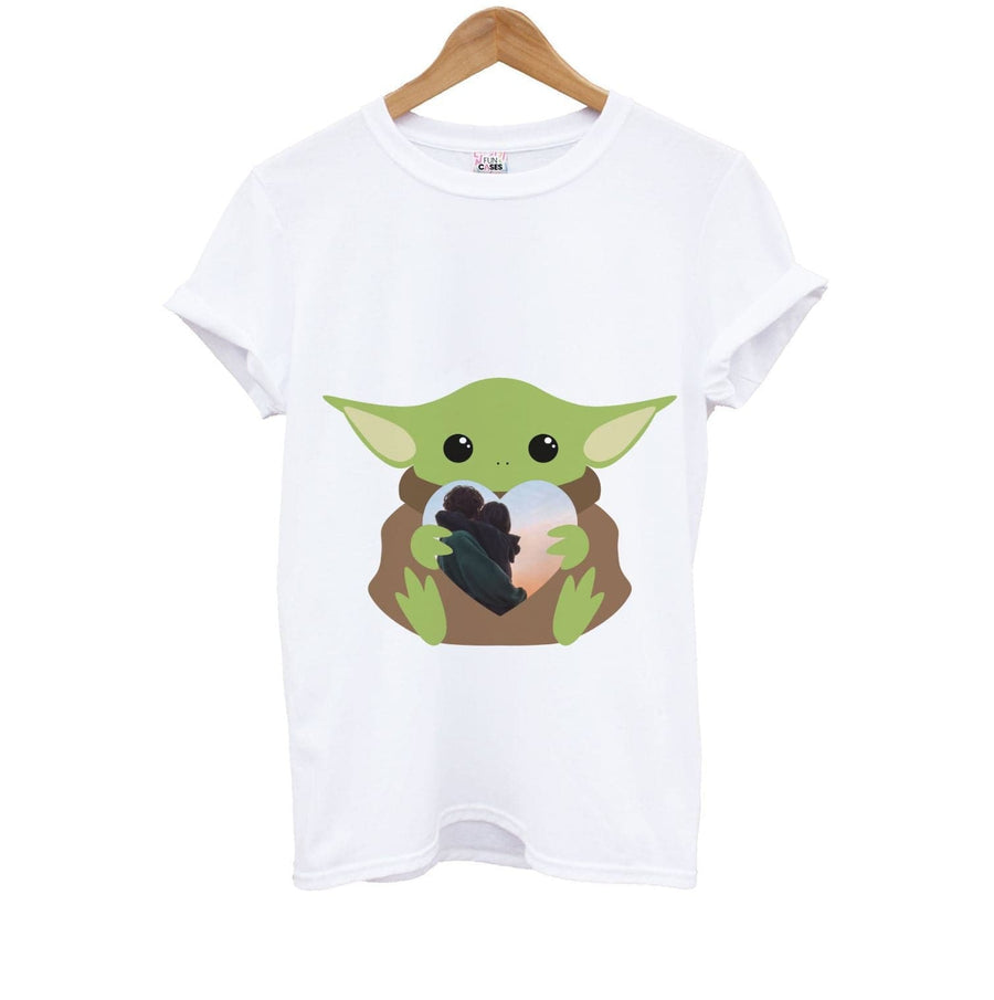 Baby Yoda - Personalised Couples Kids T-Shirt