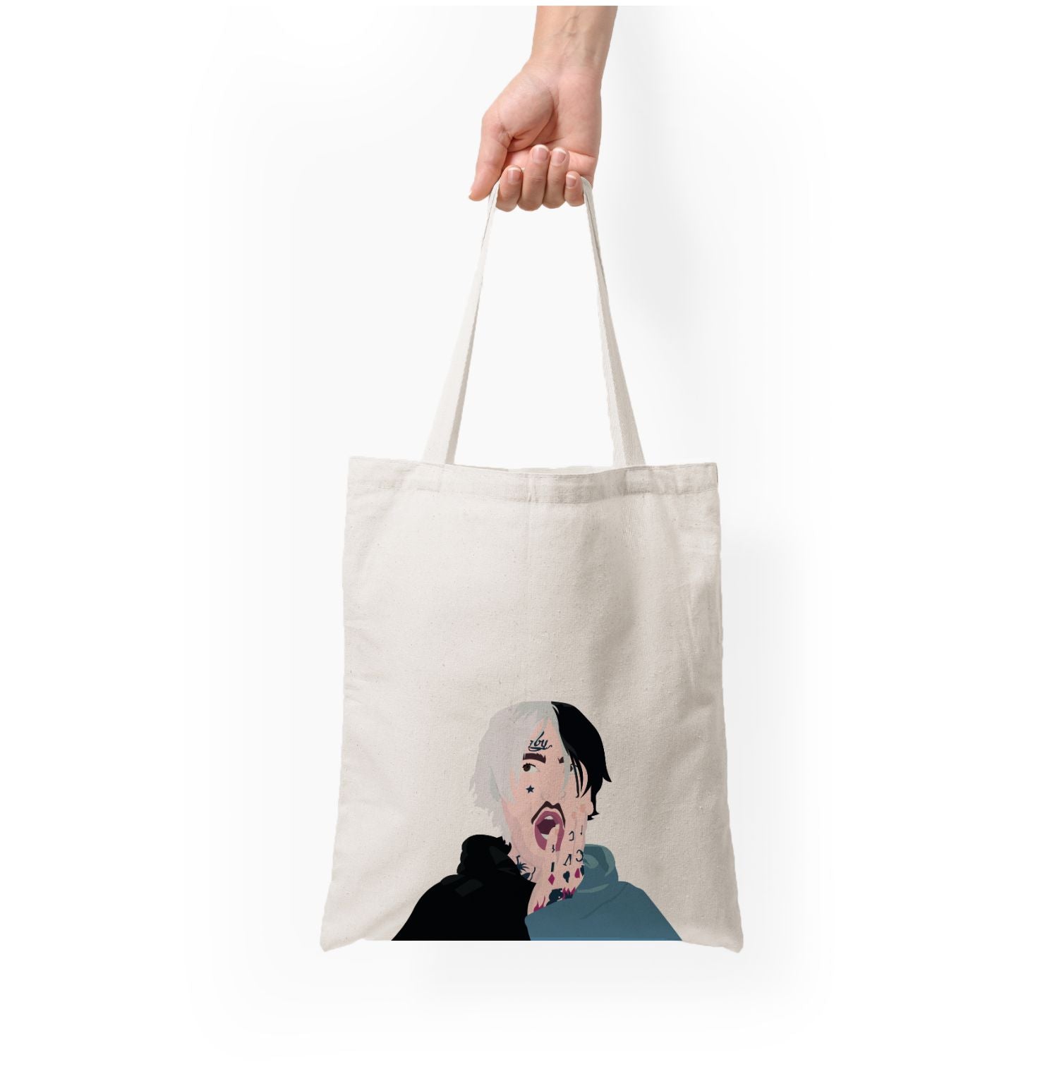 Black And White Hair - Peep Tote Bag