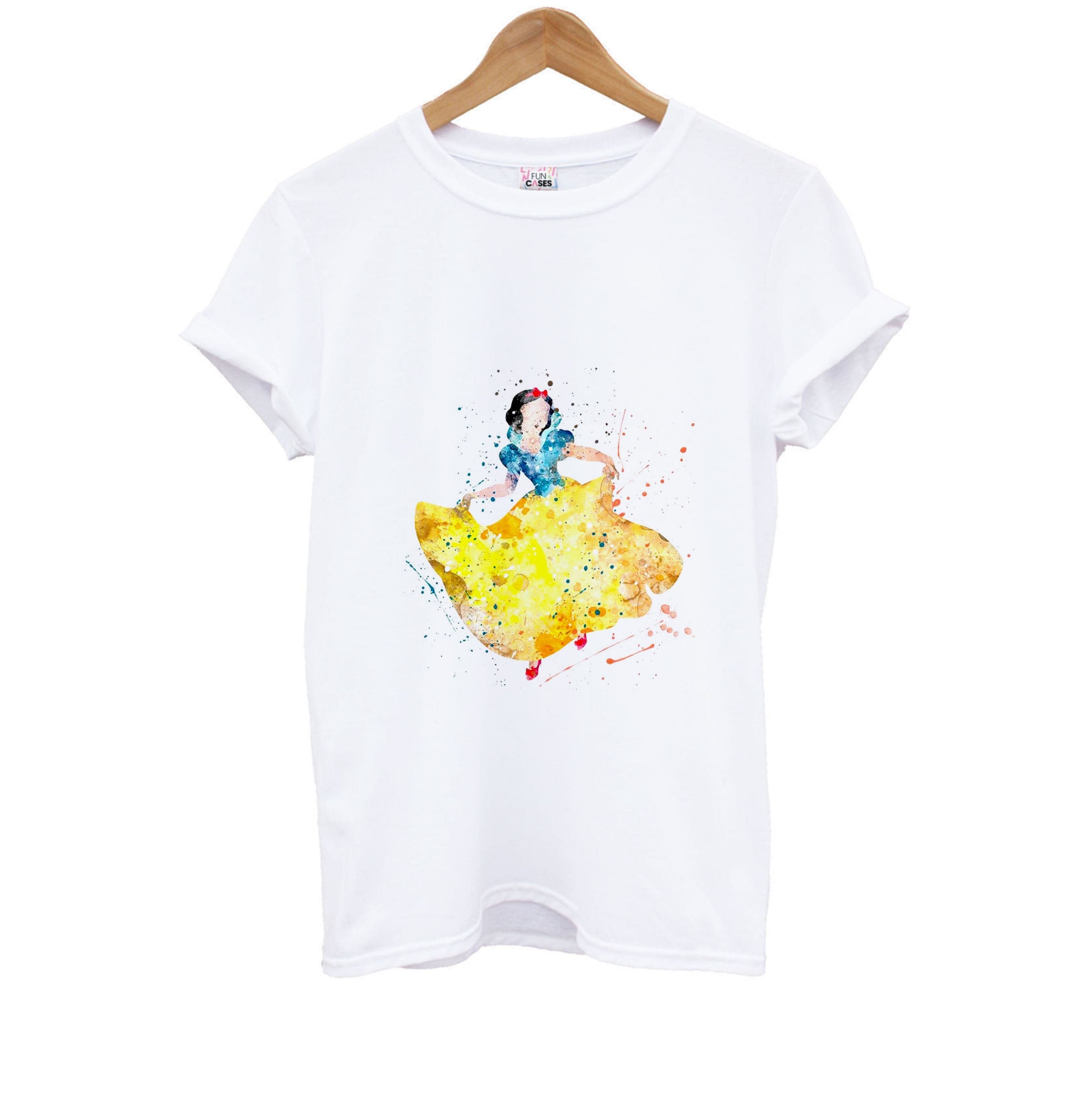 Watercolour Snow White Fairytale Kids T-Shirt