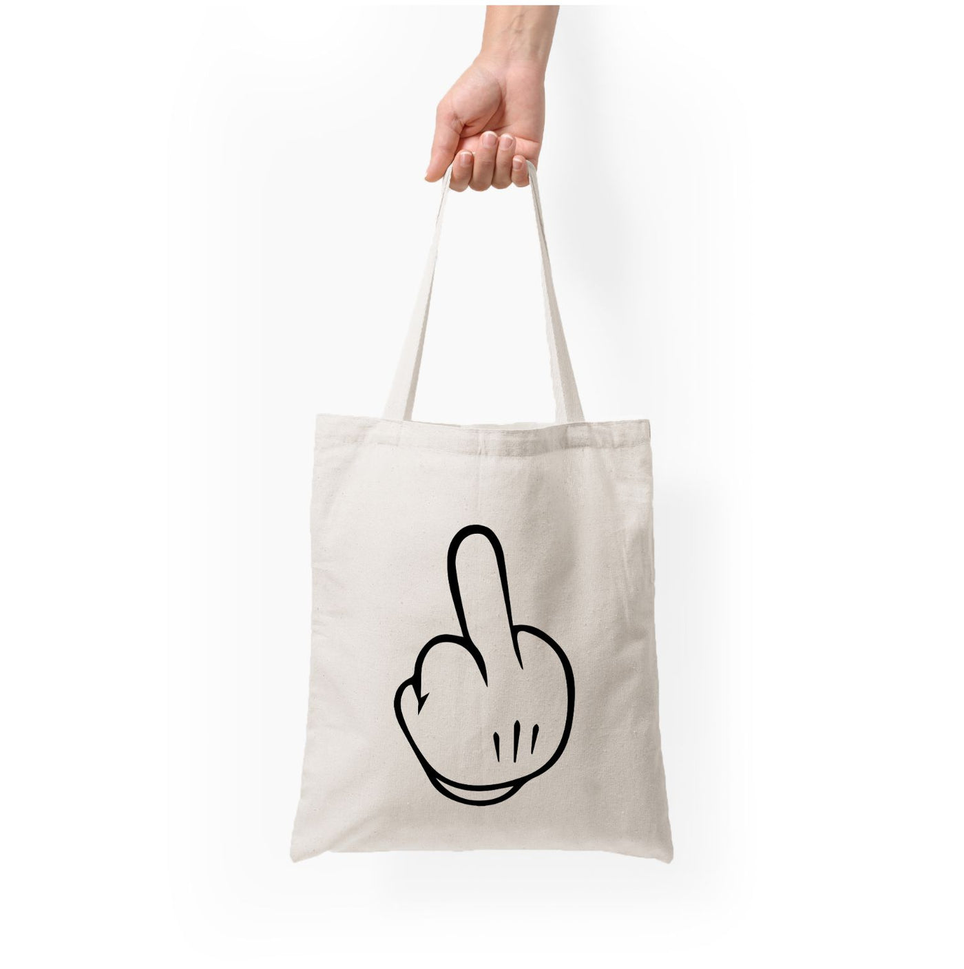 Mickey Mouse Middle Finger Tote Bag