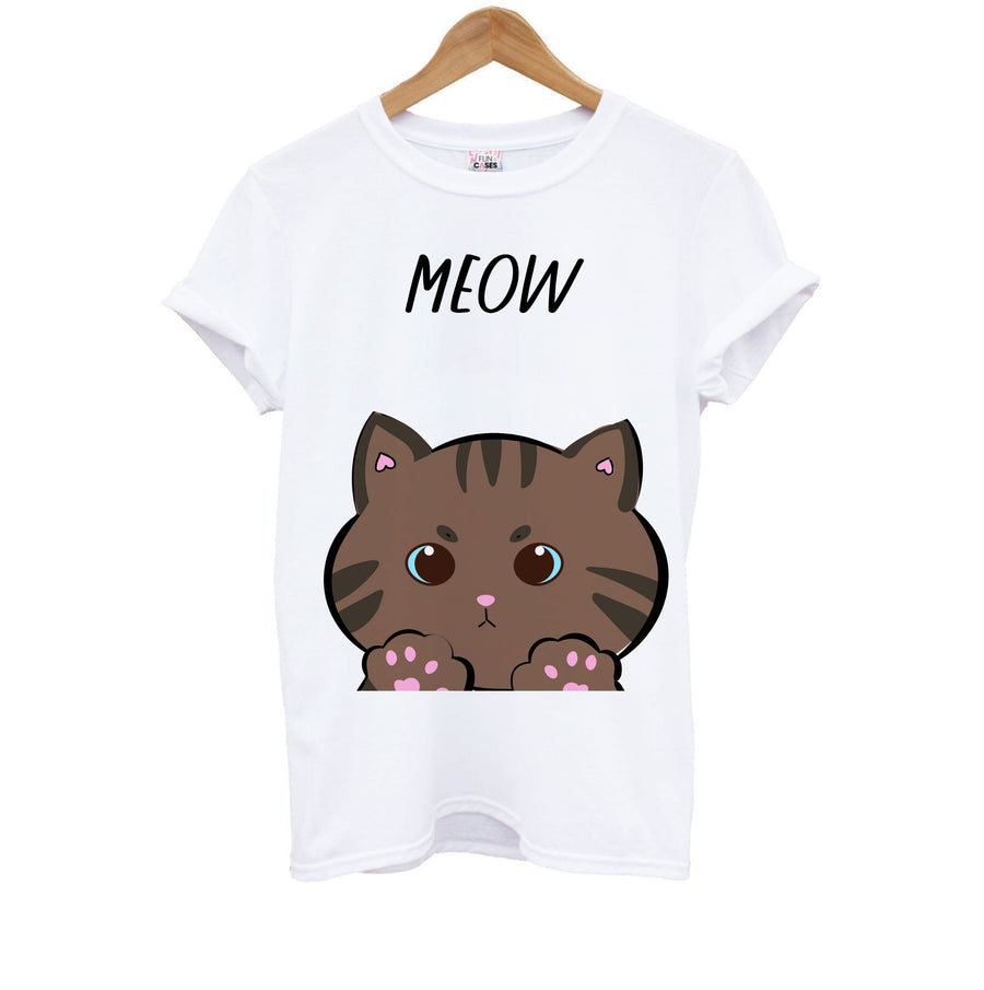 Meow Purple - Cats Kids T-Shirt