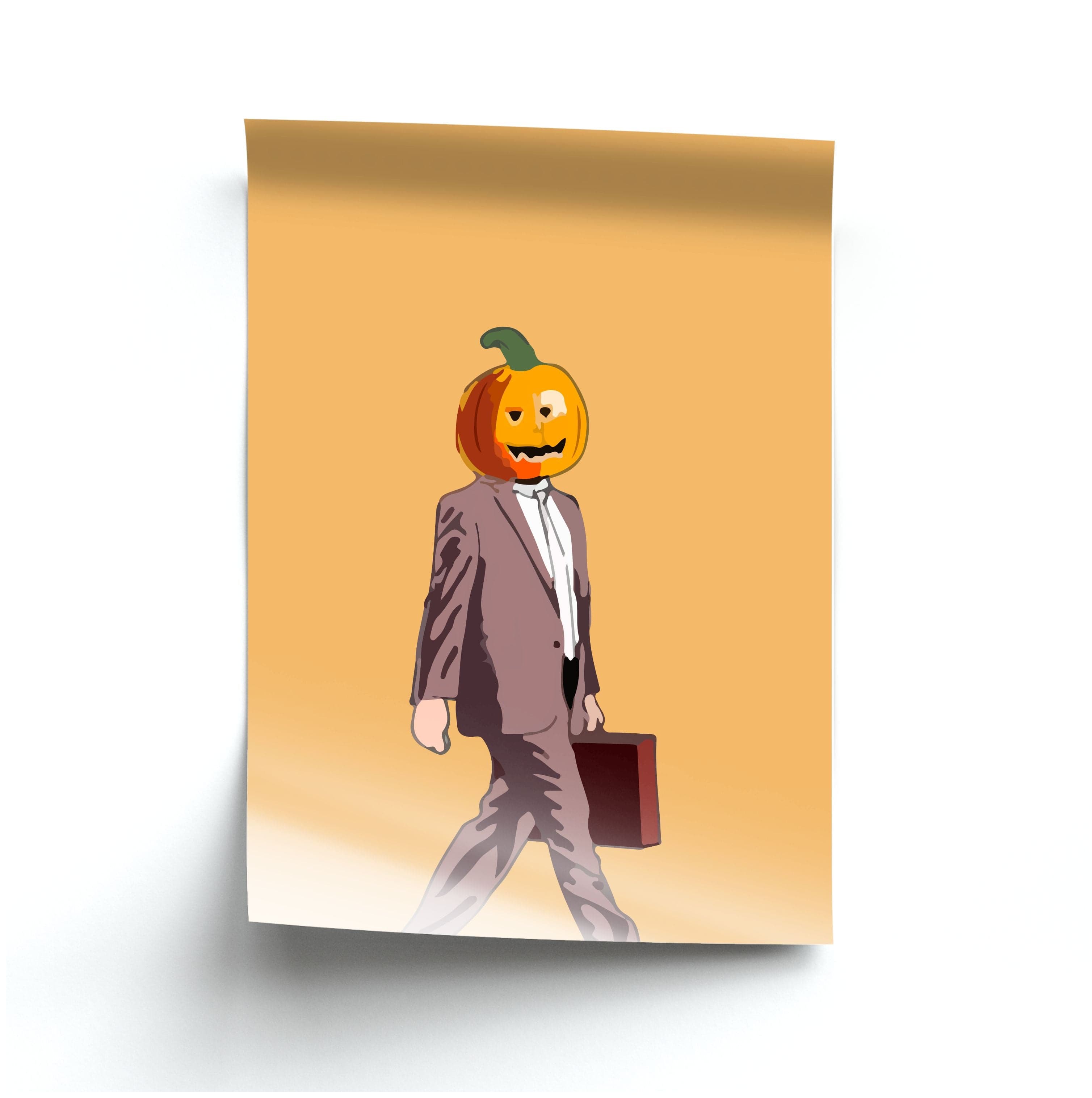 Dwight Pumpkin Head Poster