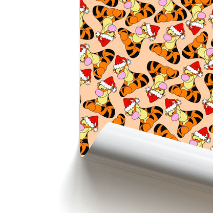 Tiger Pattern Christmas Poster