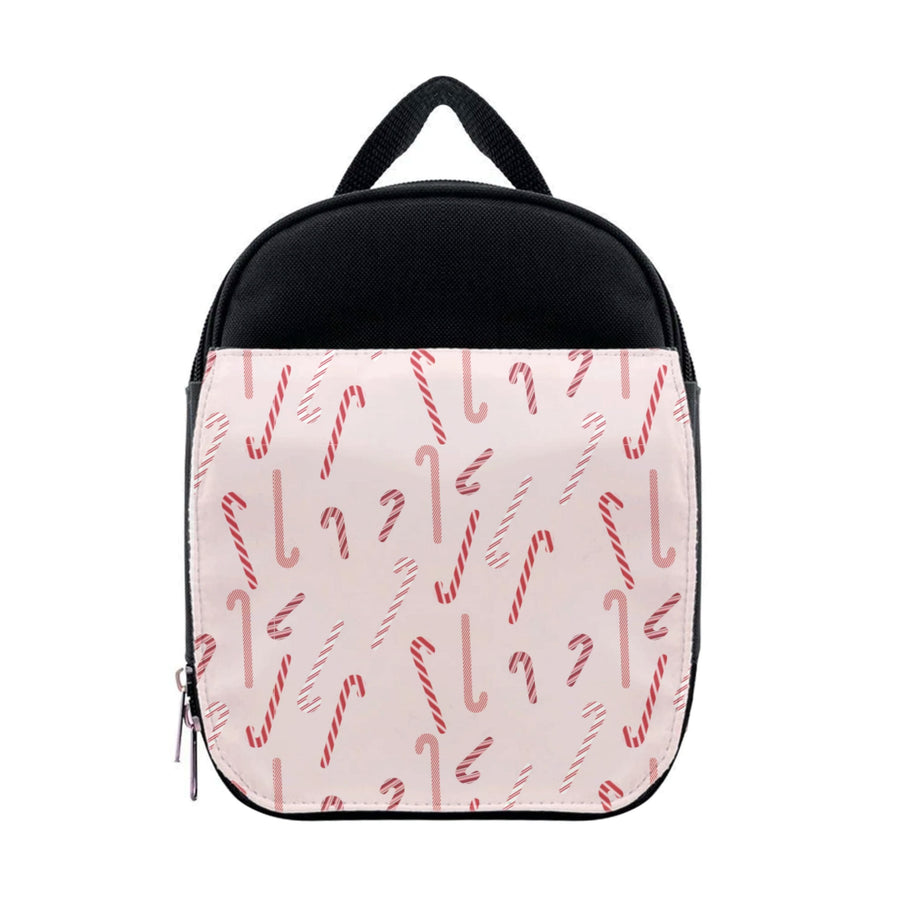 Pink Candycane Christmas Pattern Lunchbox