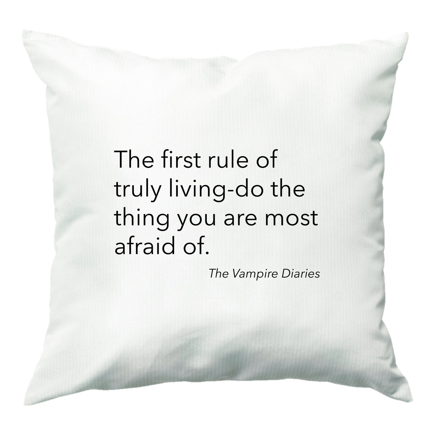 The First Rule Of Truly Living - Vampire Diaries Cushion