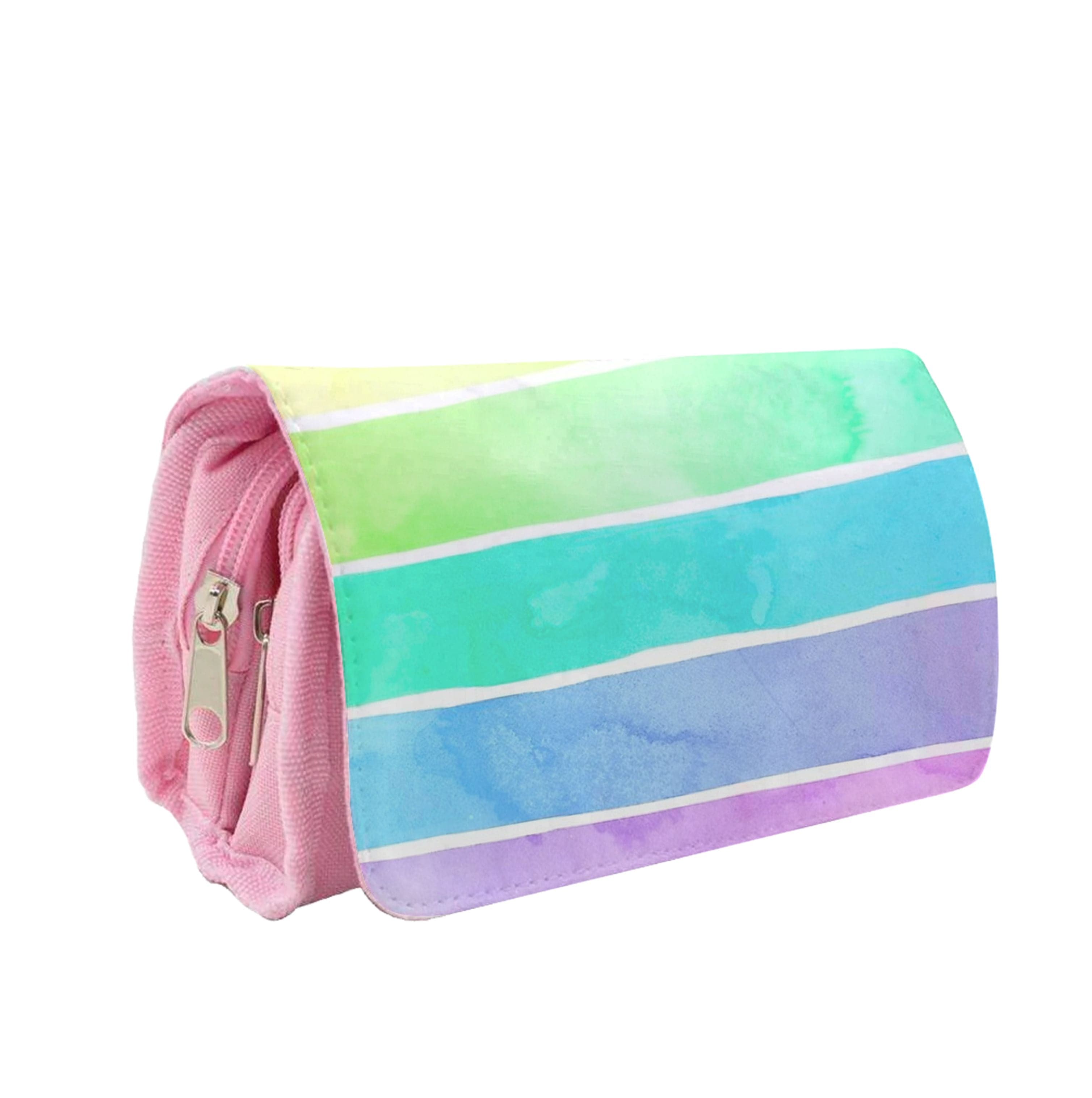 Summer Rainbow Stripes Pencil Case